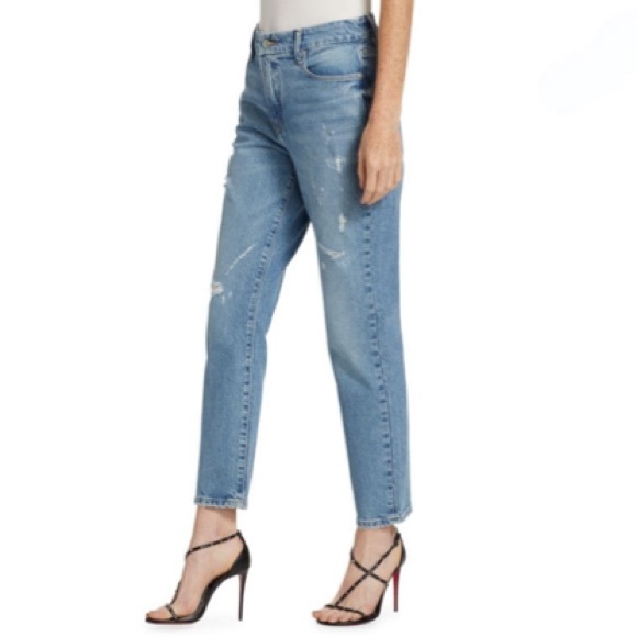 Good American Good Classic High Rise Distressed Jeans, Indigo - Size 27 - Picture 12 of 12